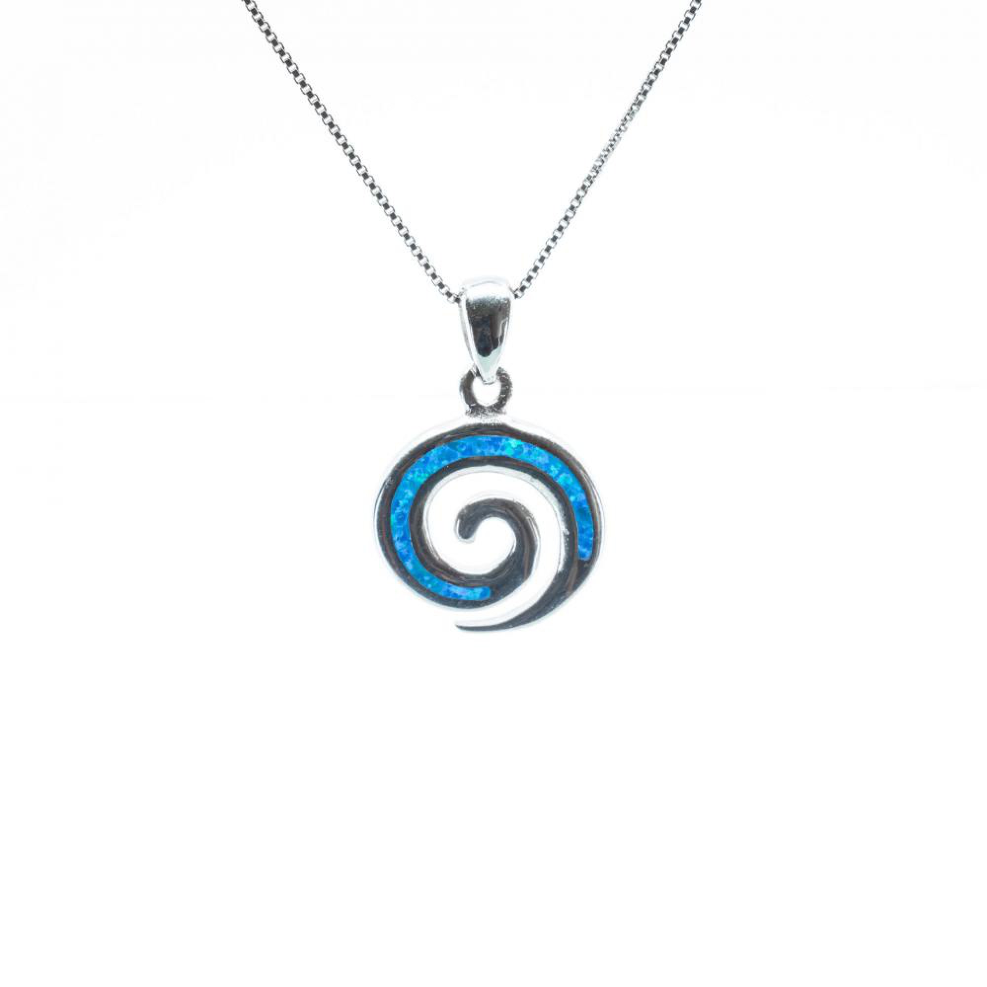 Opal spiral pendant 