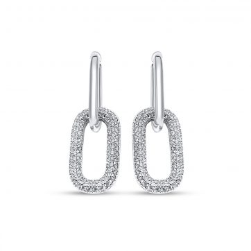 petsios Silver earrings with zircon stones