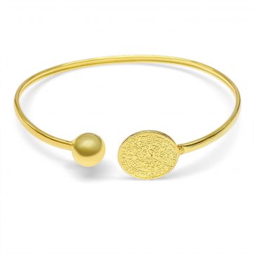 petsios Gold plated adjustable Faistos Disc bracelet