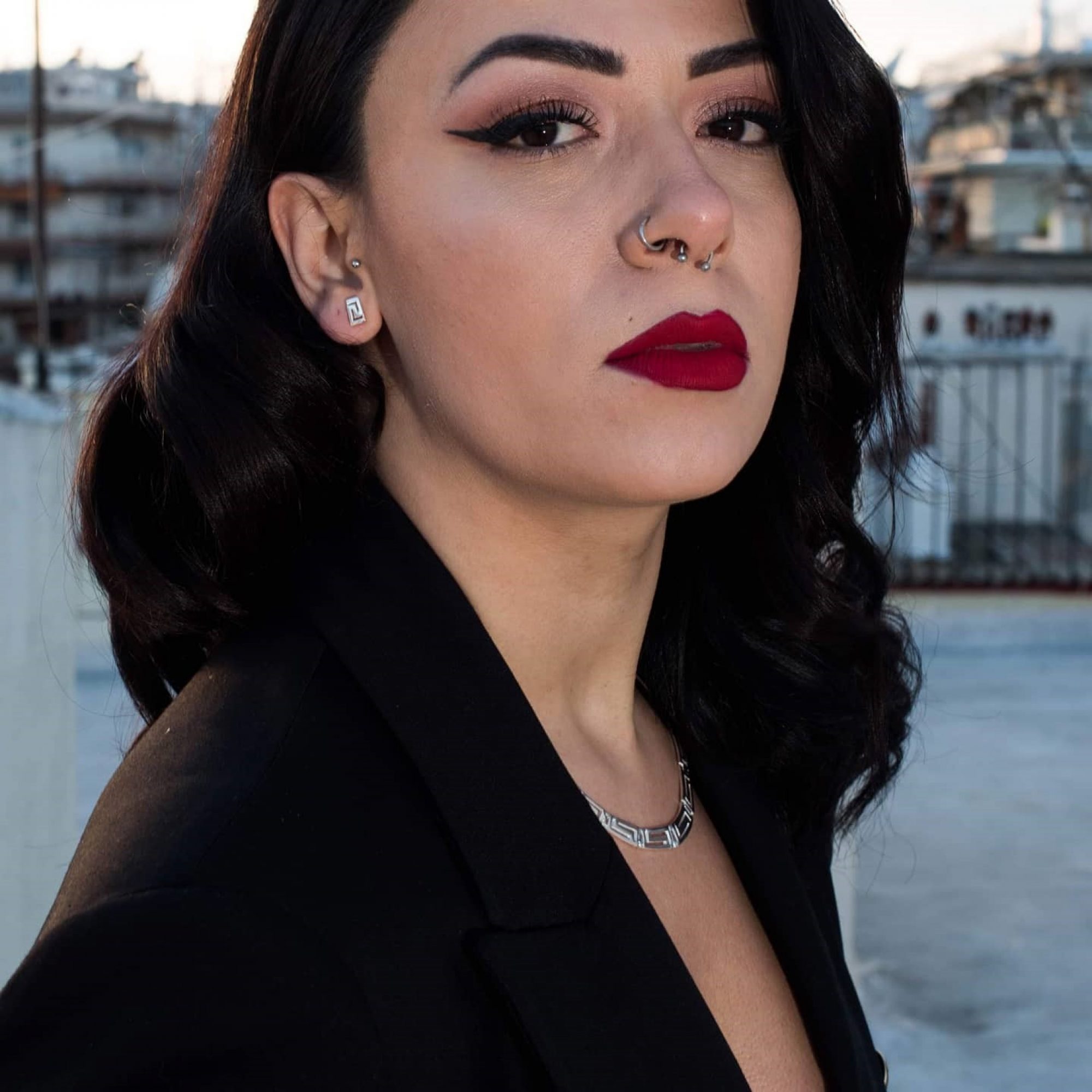 Σκουλαρίκια καρφωτά μαίανδρος