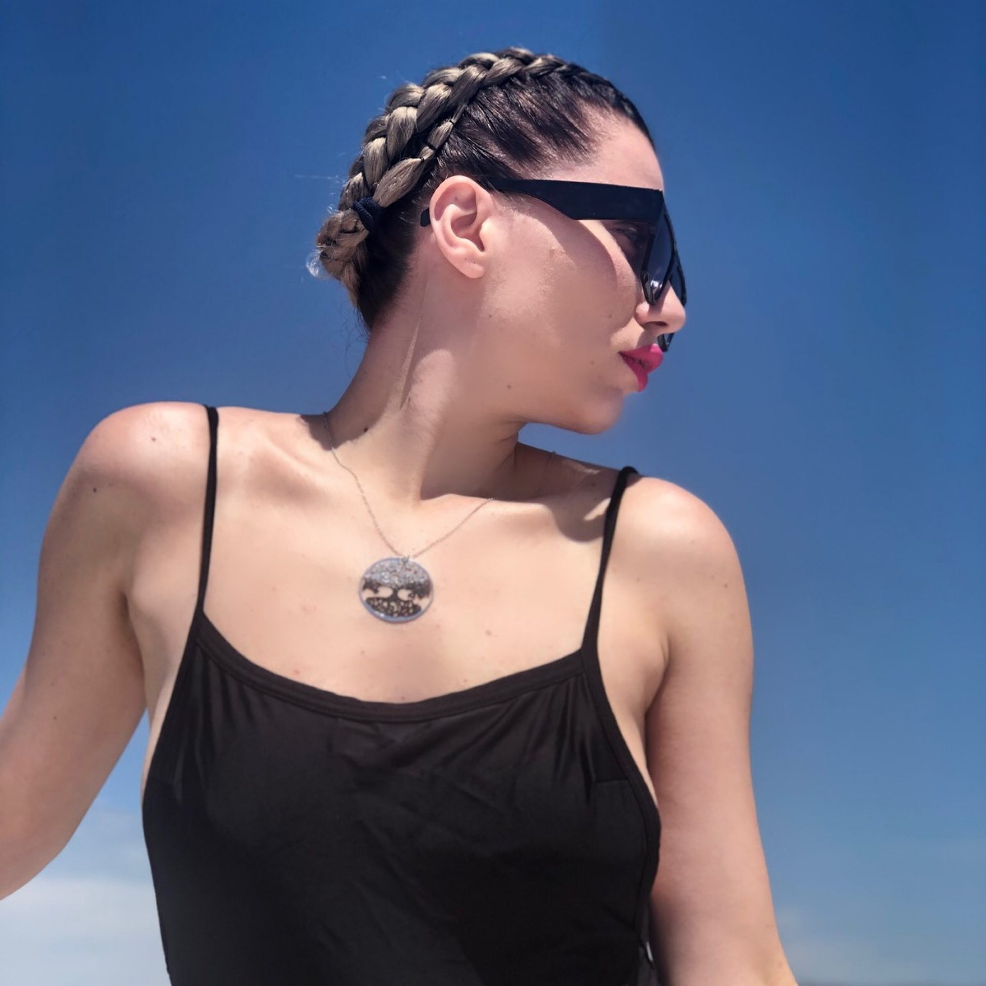 Κολιέ δέντρο της ζωής με δίχρωμο γκλίτερ