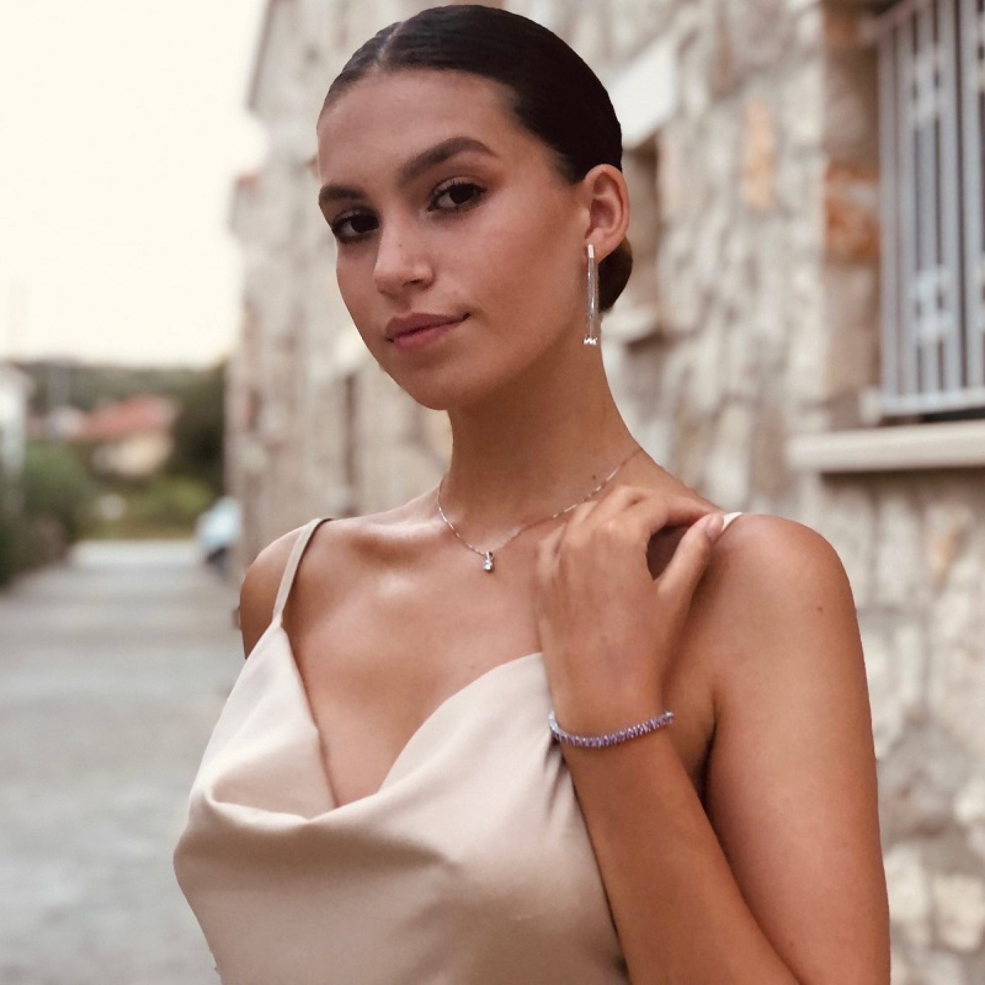 Βραχιόλι ριβιέρα με πέτρες αμέθυστο