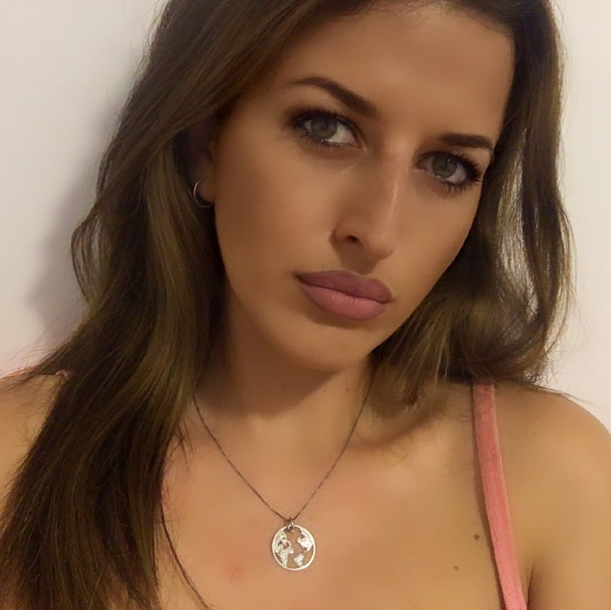 Κολιέ υδρόγειος με γκλίτερ