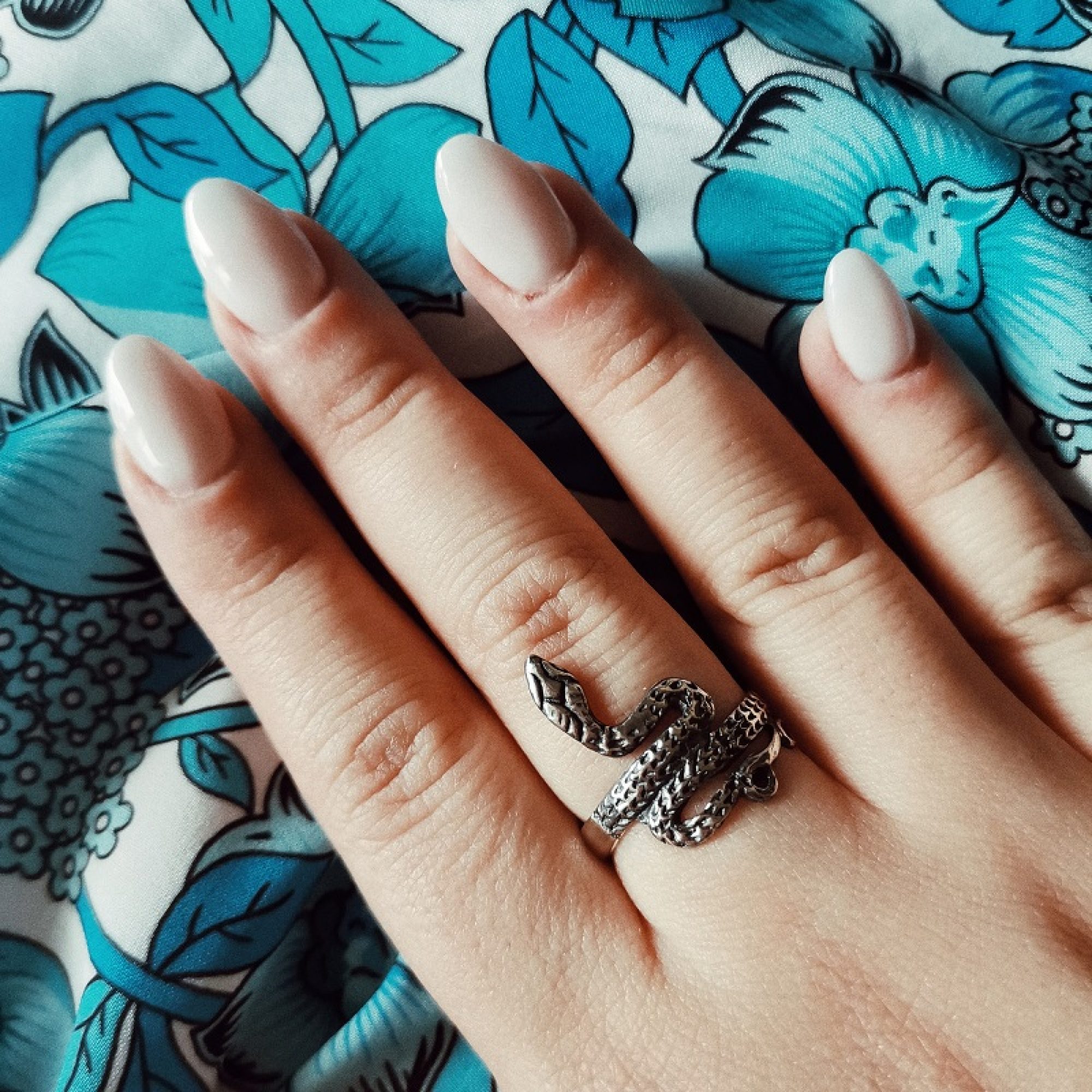 Δαχτυλίδι φίδι οξειδωμένο σκαλιστό