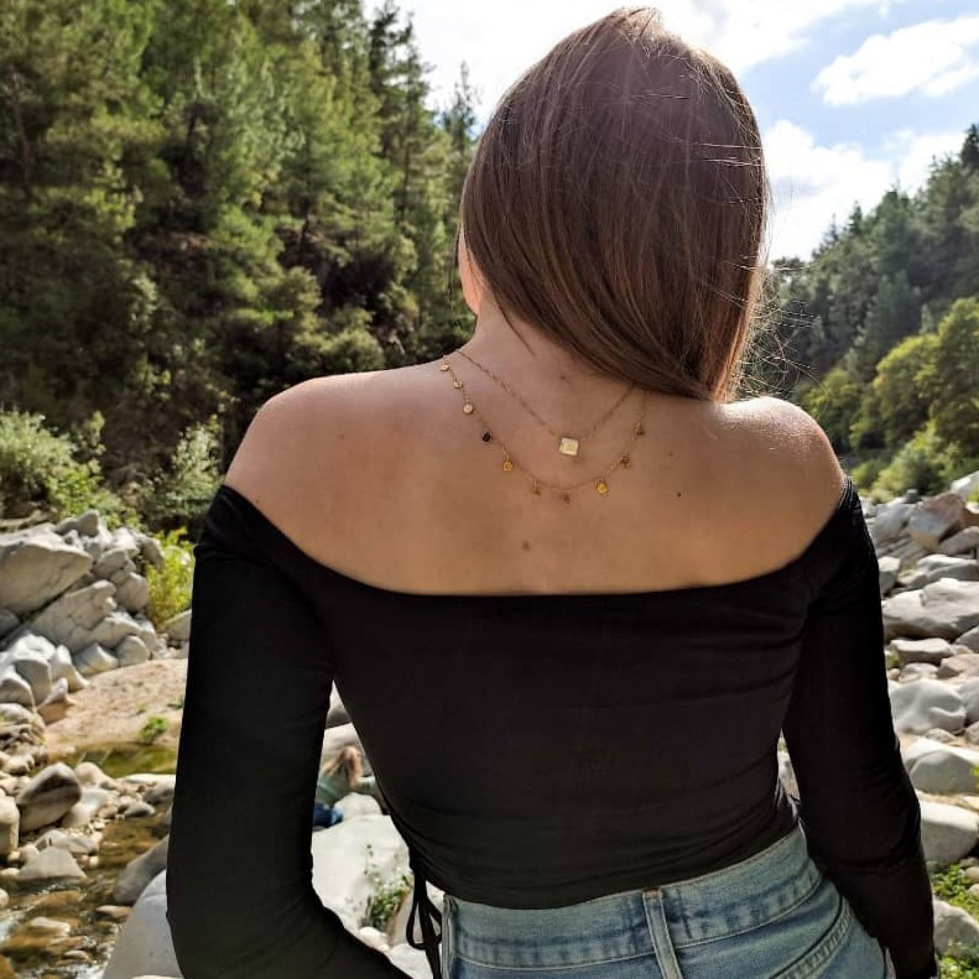 Κολιέ επίχρυσο με κυκλάκια