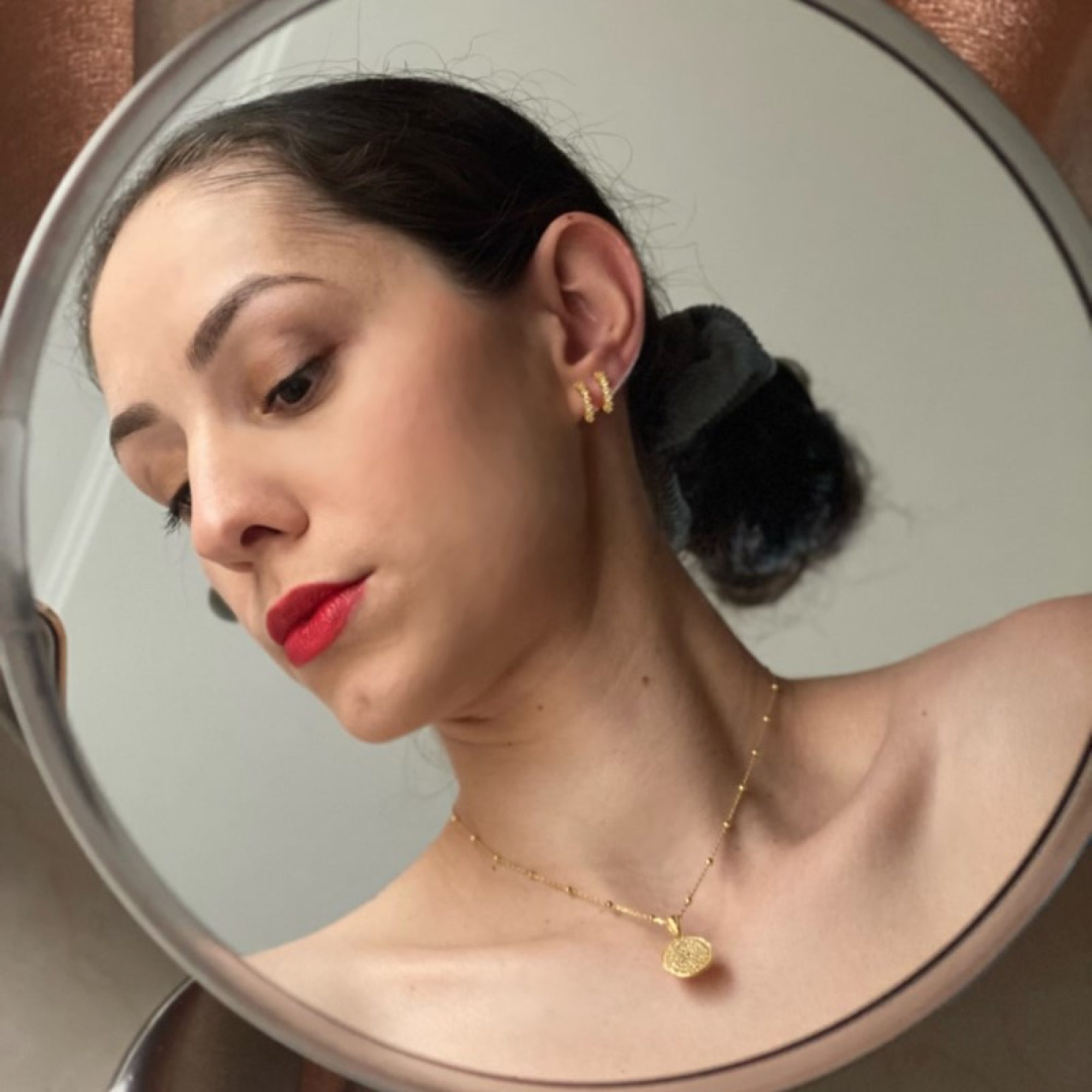 Αλυσίδα λαιμού με κόμπους επίχρυση