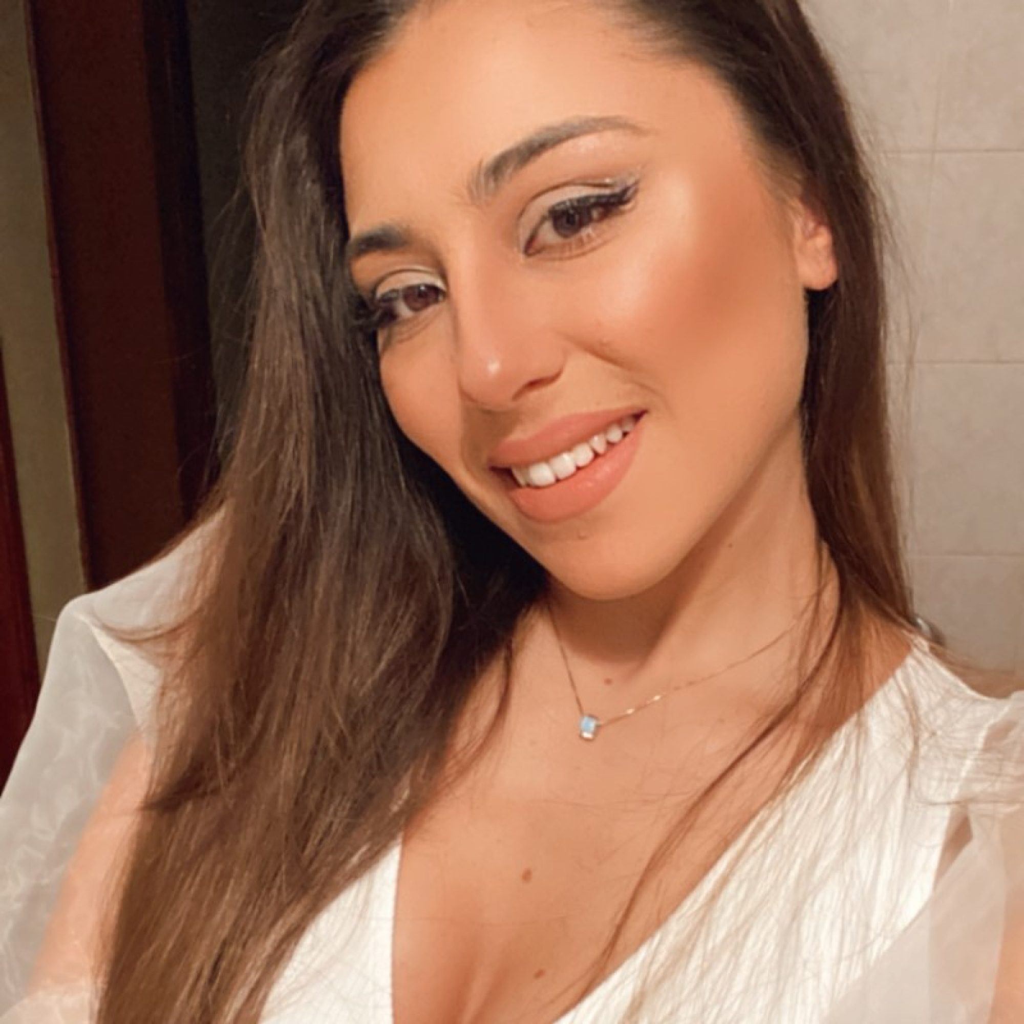 Κολιέ με χάντρα δίχρωμη τιρκουάζ