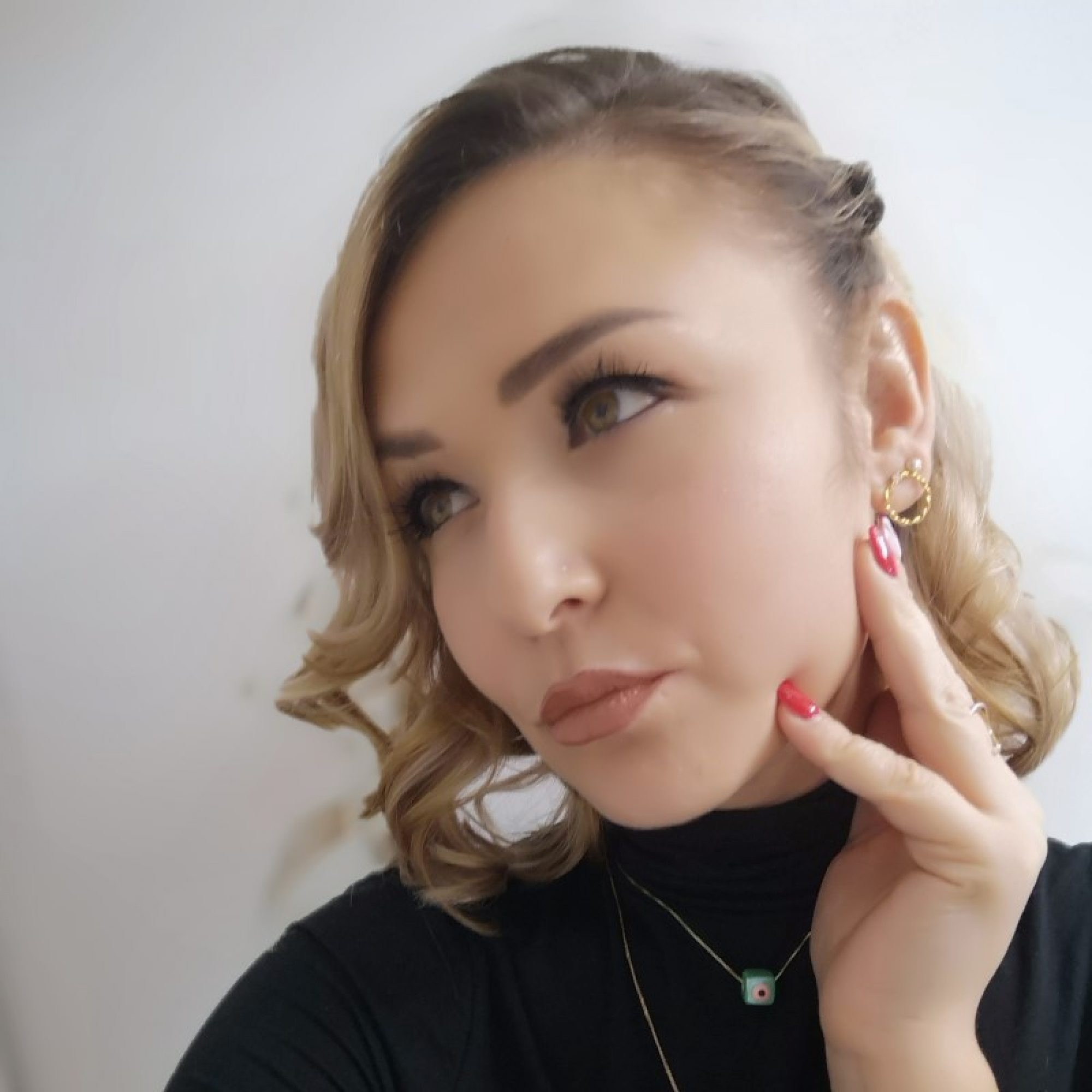 Κολιέ με πράσινη χάντρα μάτι