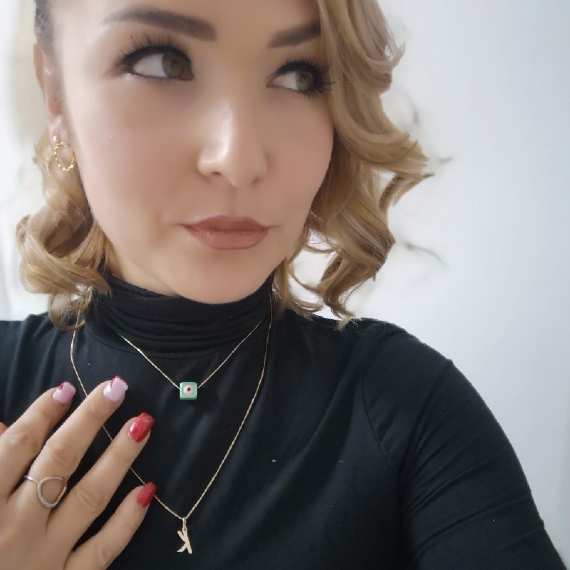 Κολιέ με πράσινη χάντρα μάτι