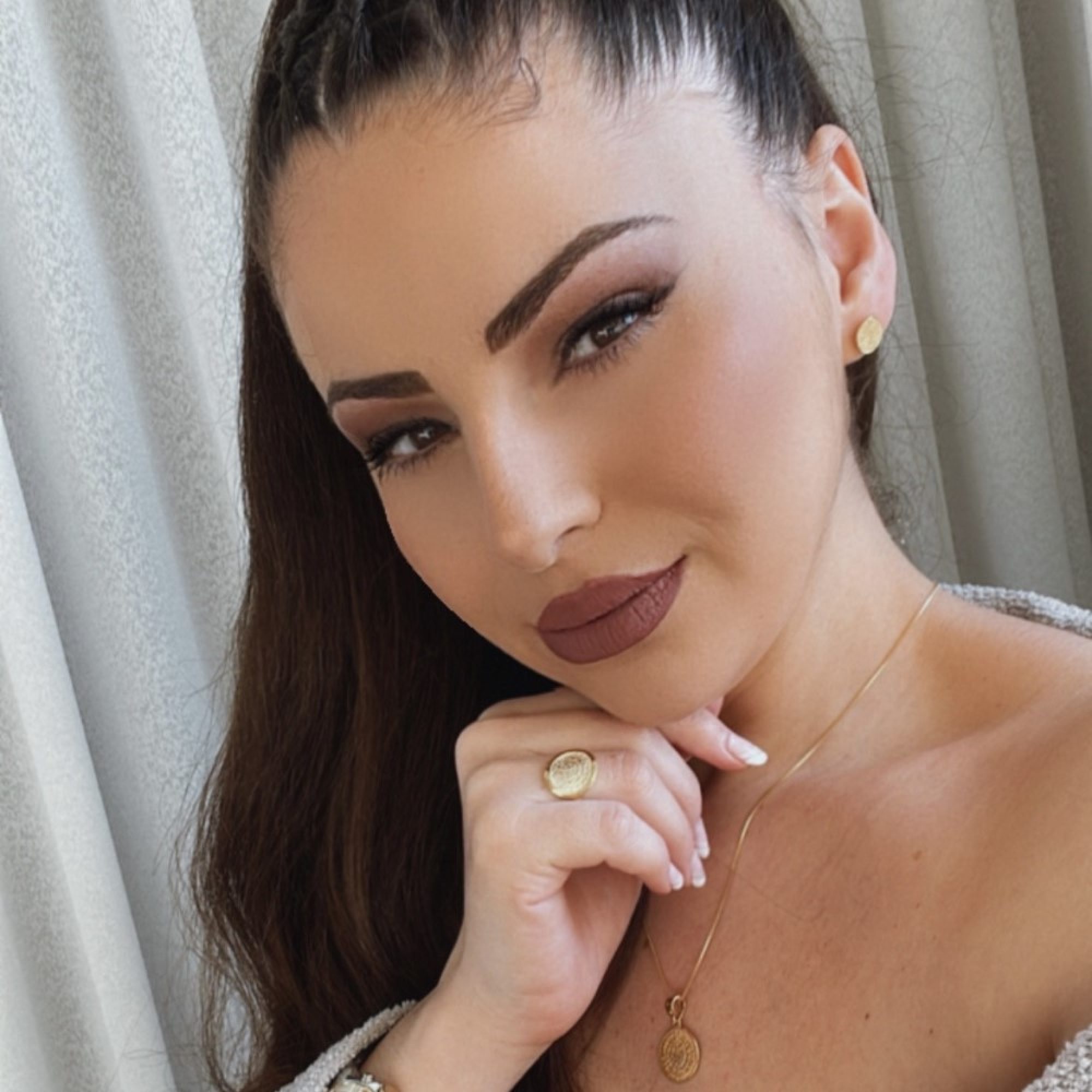 Gold plated Faistos Disc ring