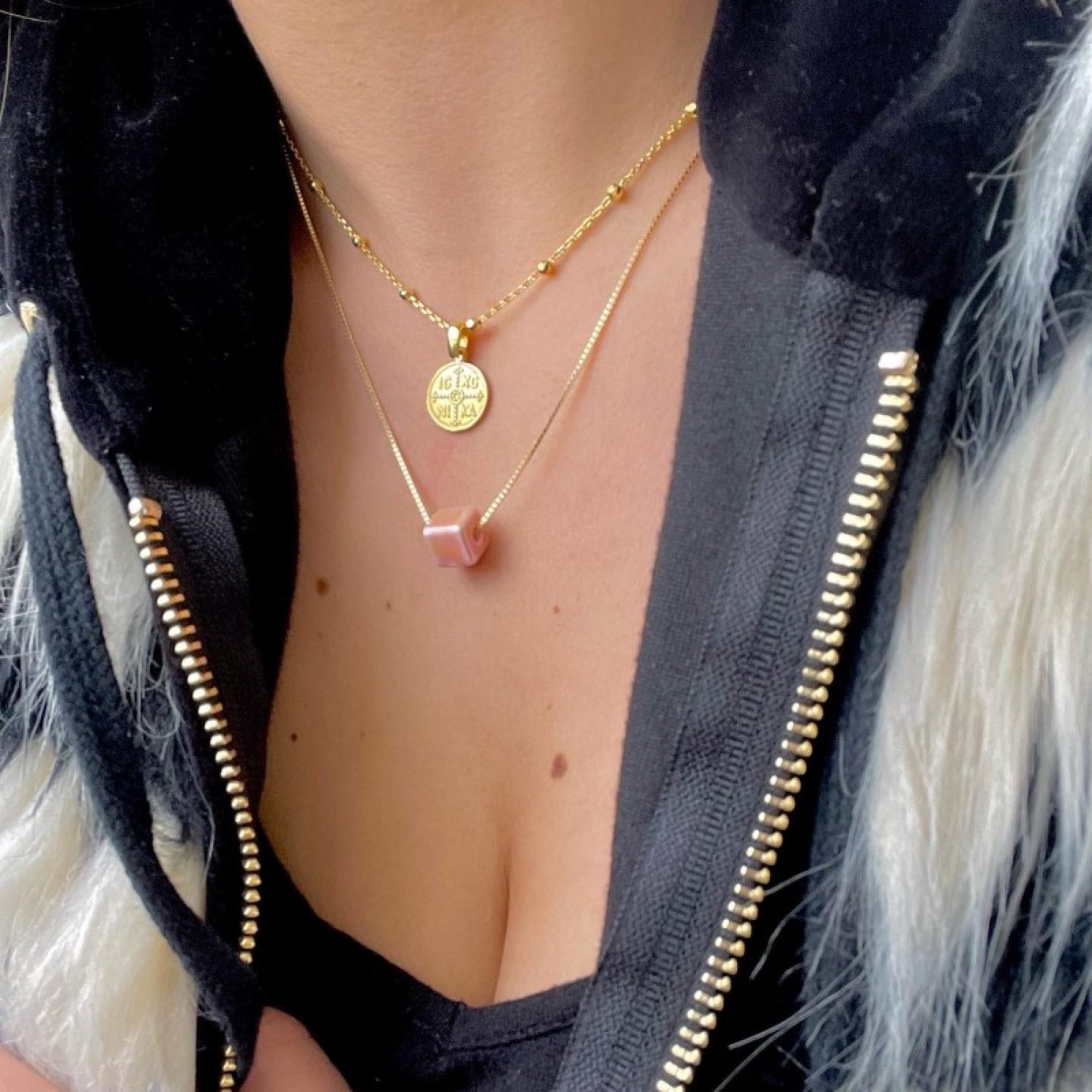 Κολιέ κωνσταντινάτο επιχρυσωμένο