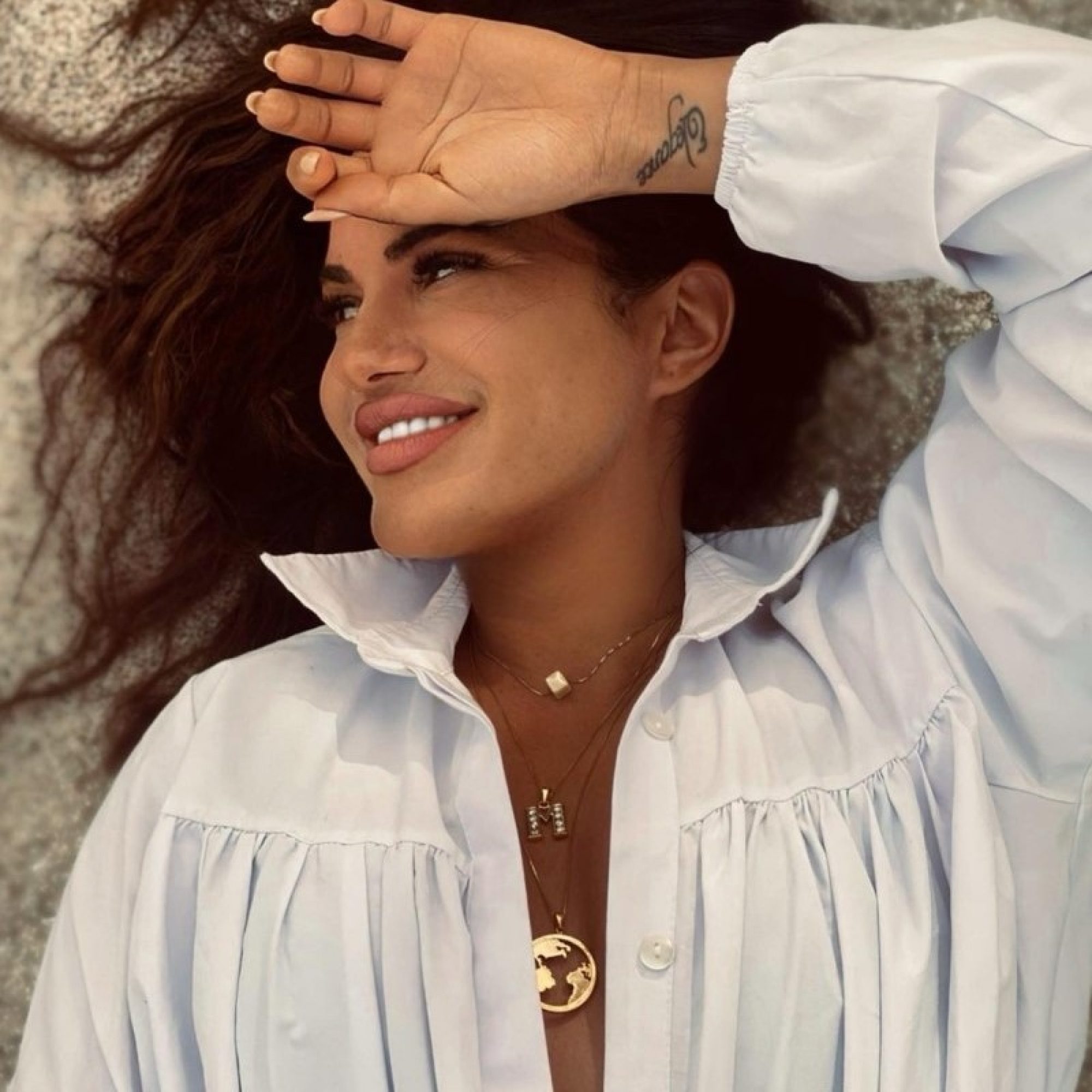 Κολιέ υδρόγειος επίχρυσο