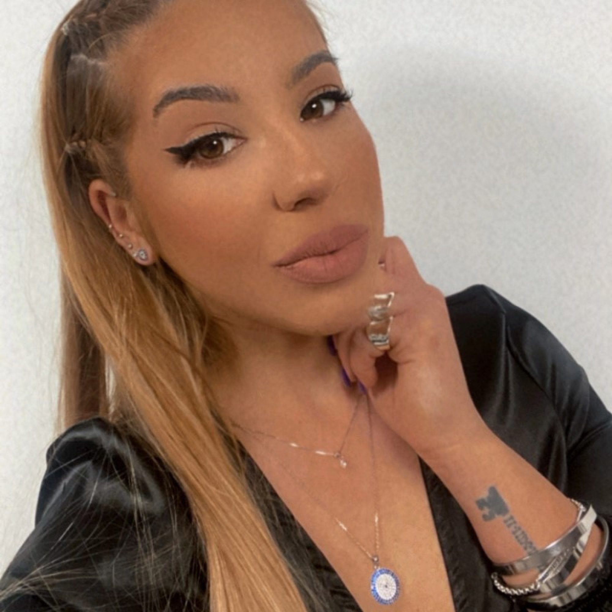 Κολιέ μάτι με πέτρες ζιργκόν