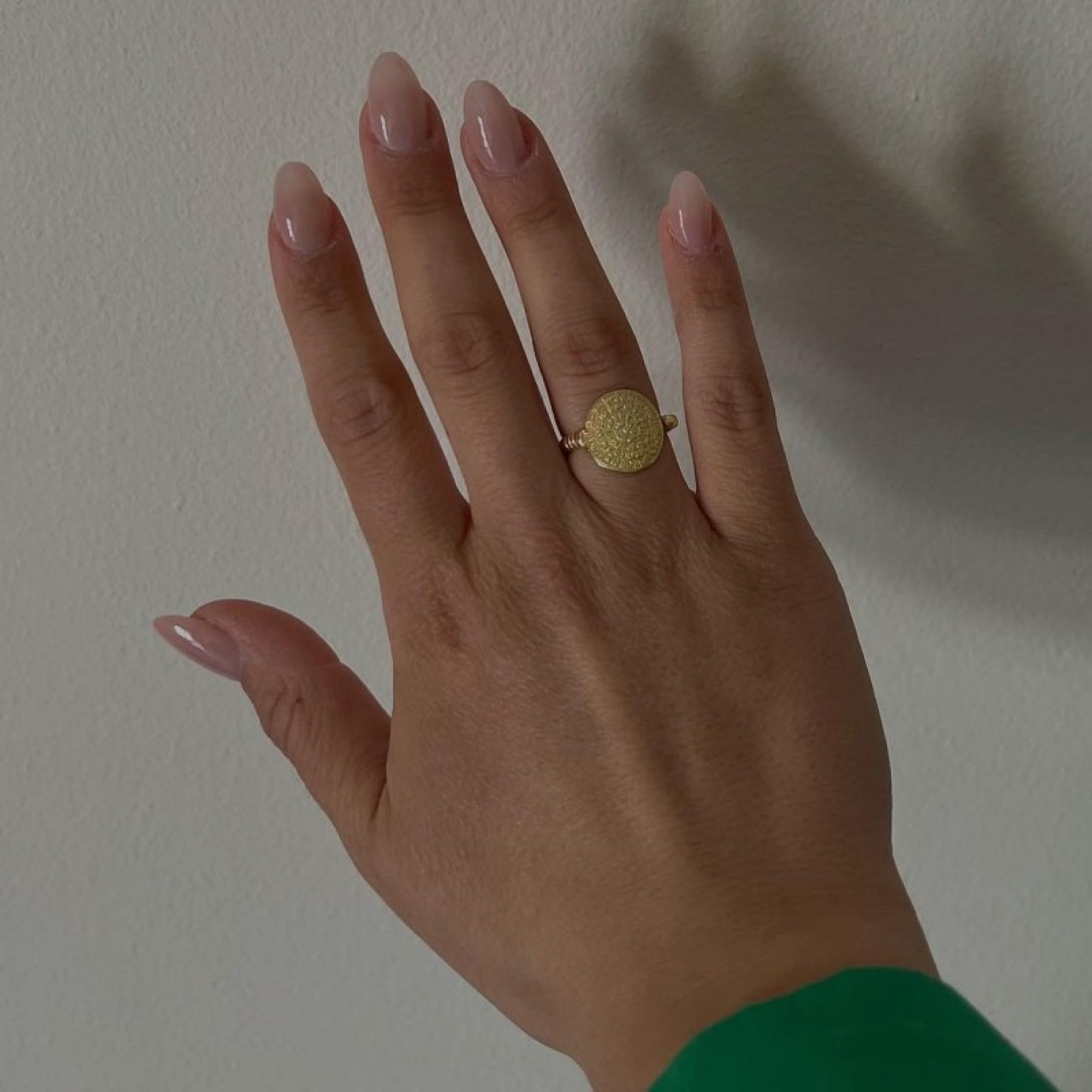 Δαχτυλίδι δίσκος της Φαιστού επίχρυσο