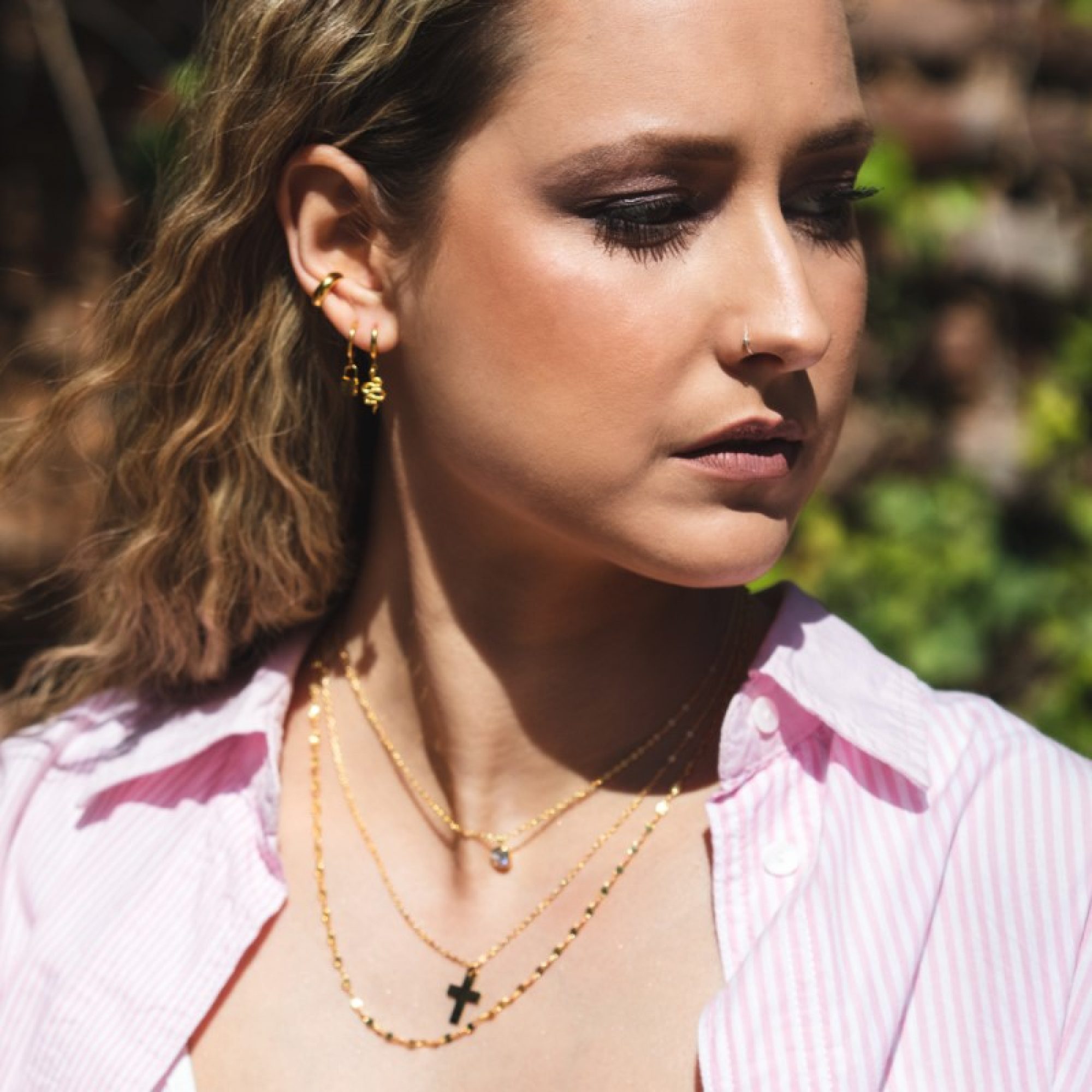 Σκουλαρίκια Ear cuffs επίχρυσα