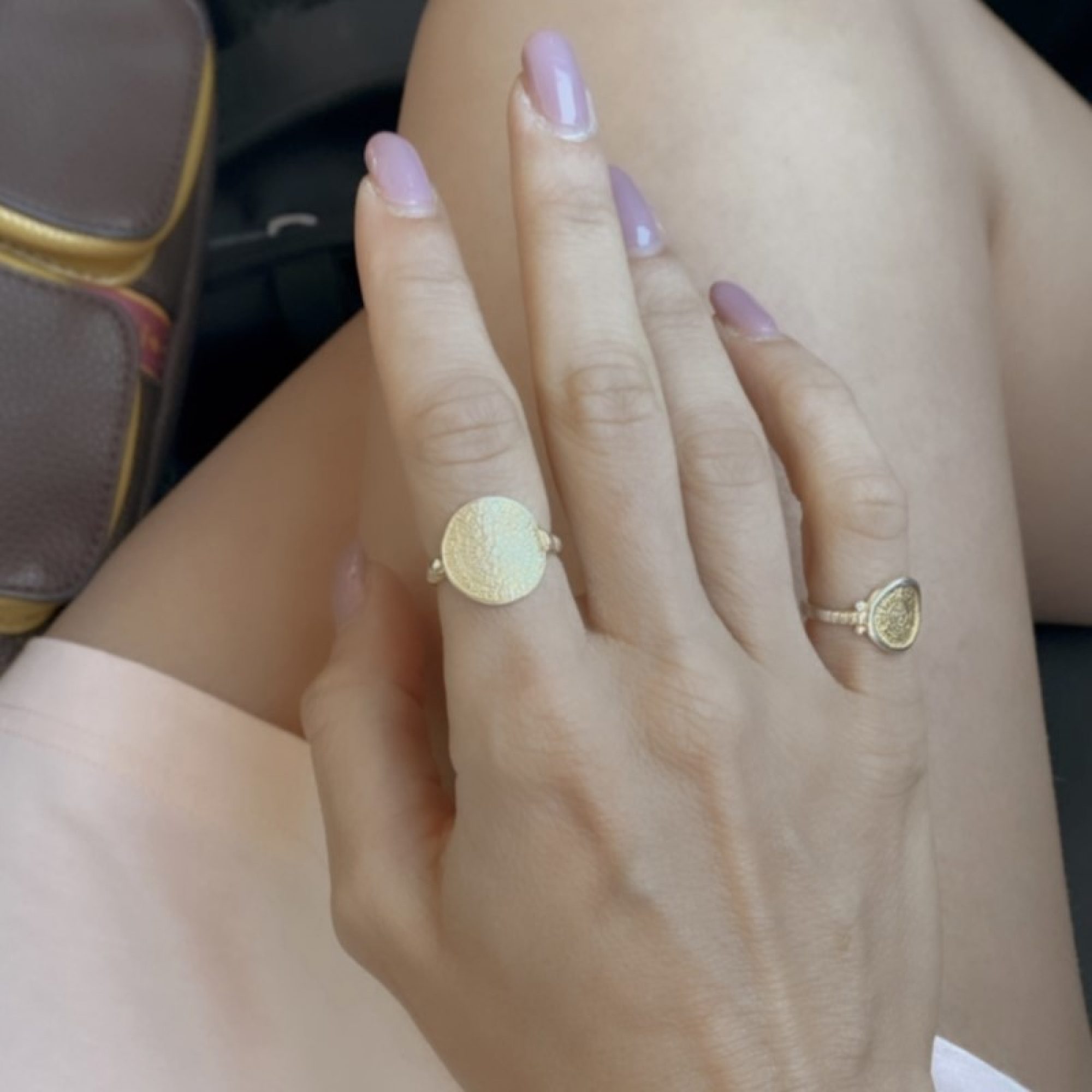 Δαχτυλίδι δίσκος της Φαιστού επίχρυσο