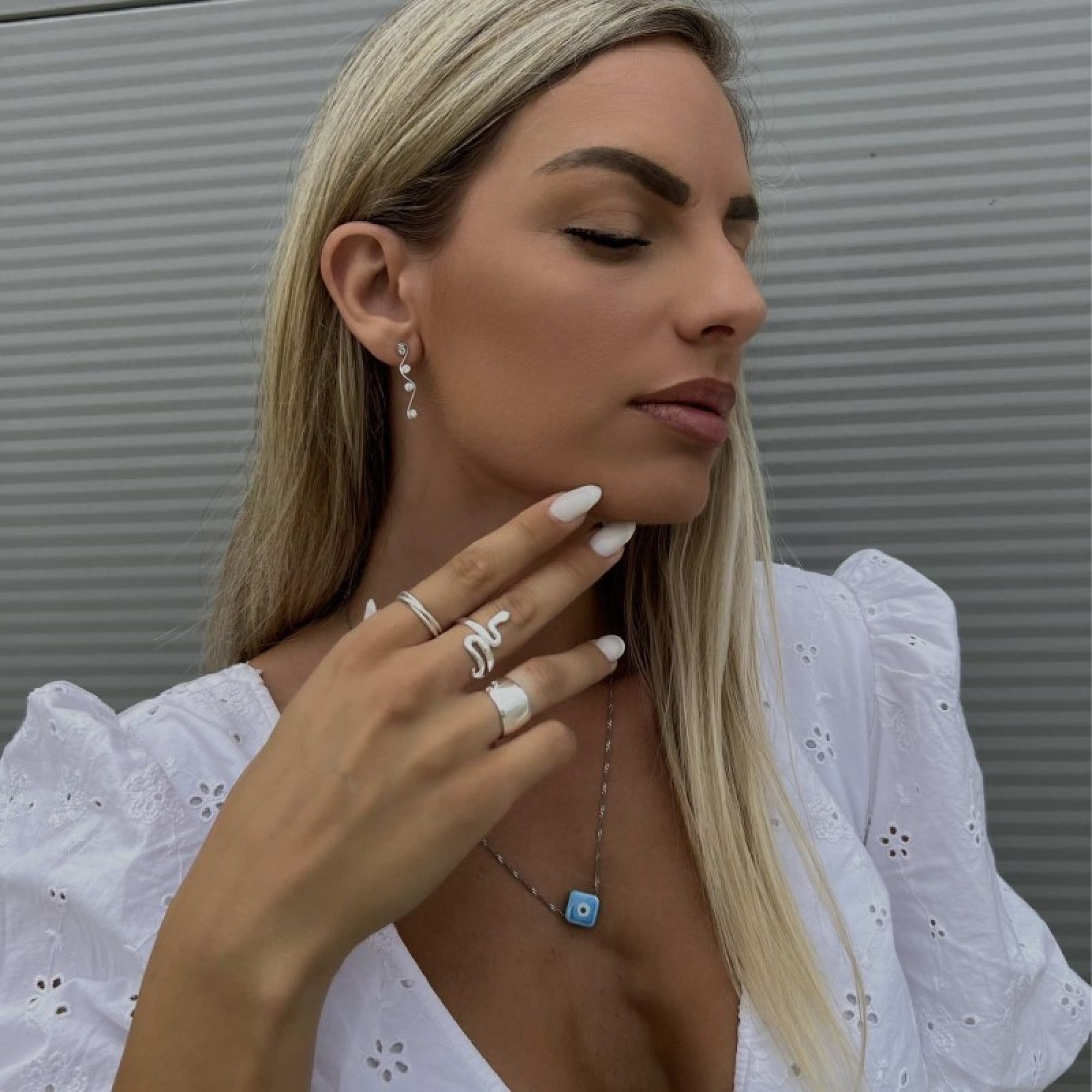 Κολιέ με μπλε χάντρα μάτι