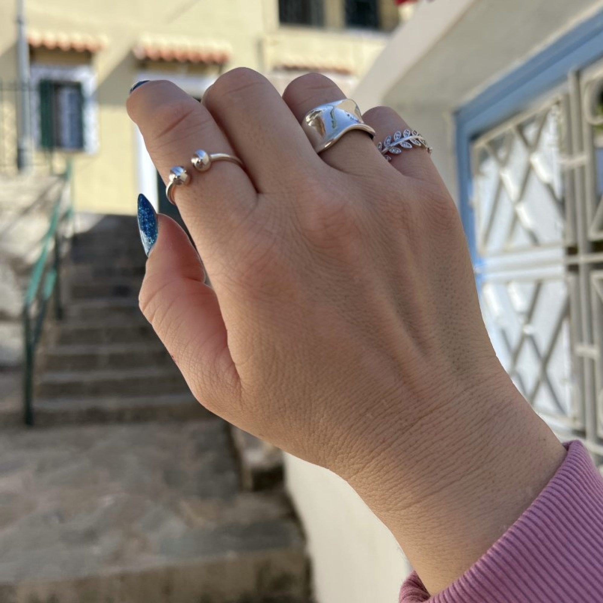 Silver polished ring