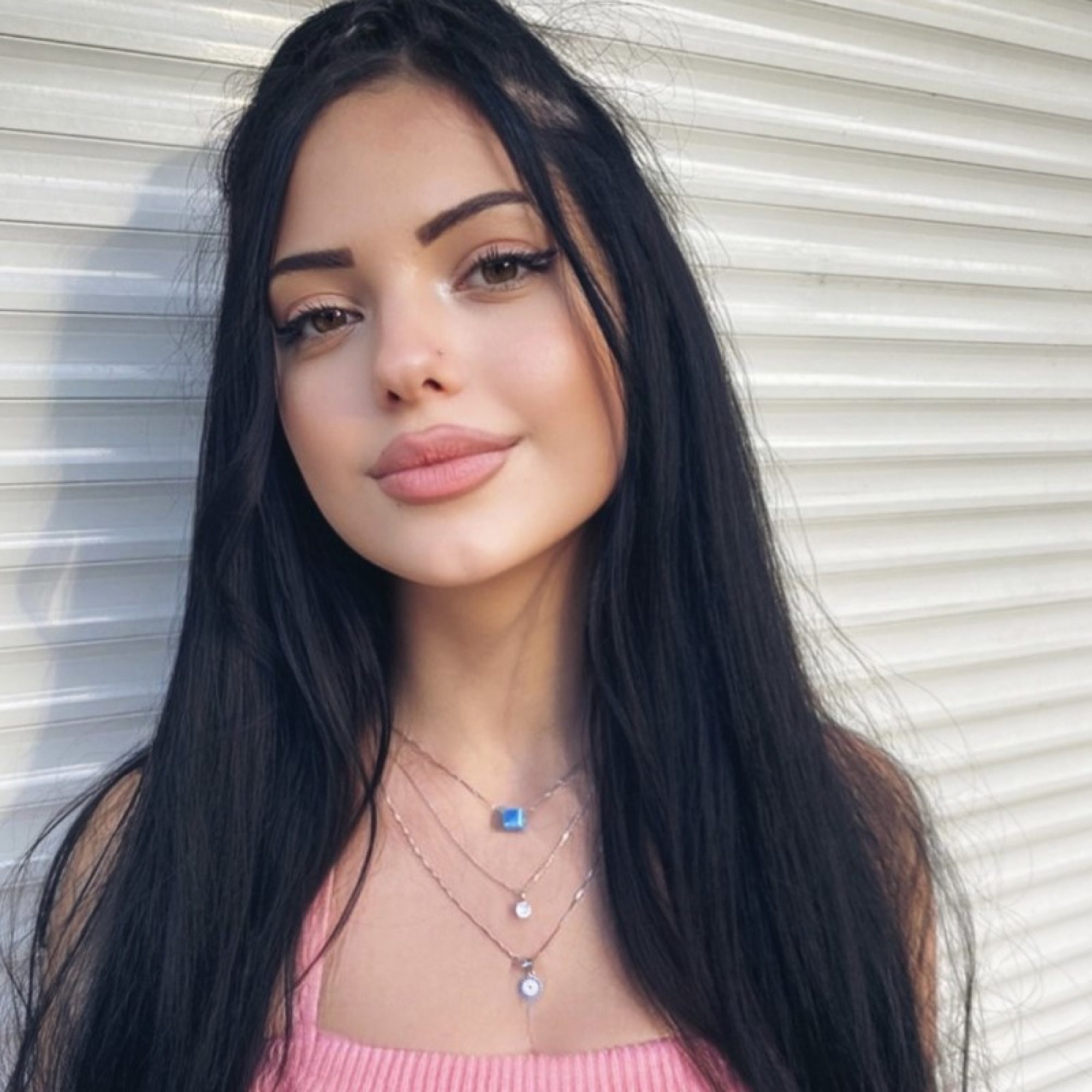 Κολιέ μάτι με πέτρες ζιργκόν