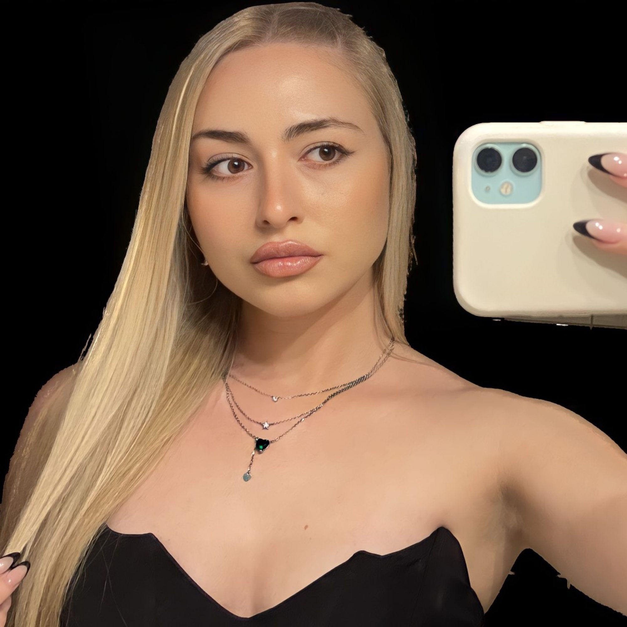 Διπλό κολιέ με πέτρες ζιργκόν