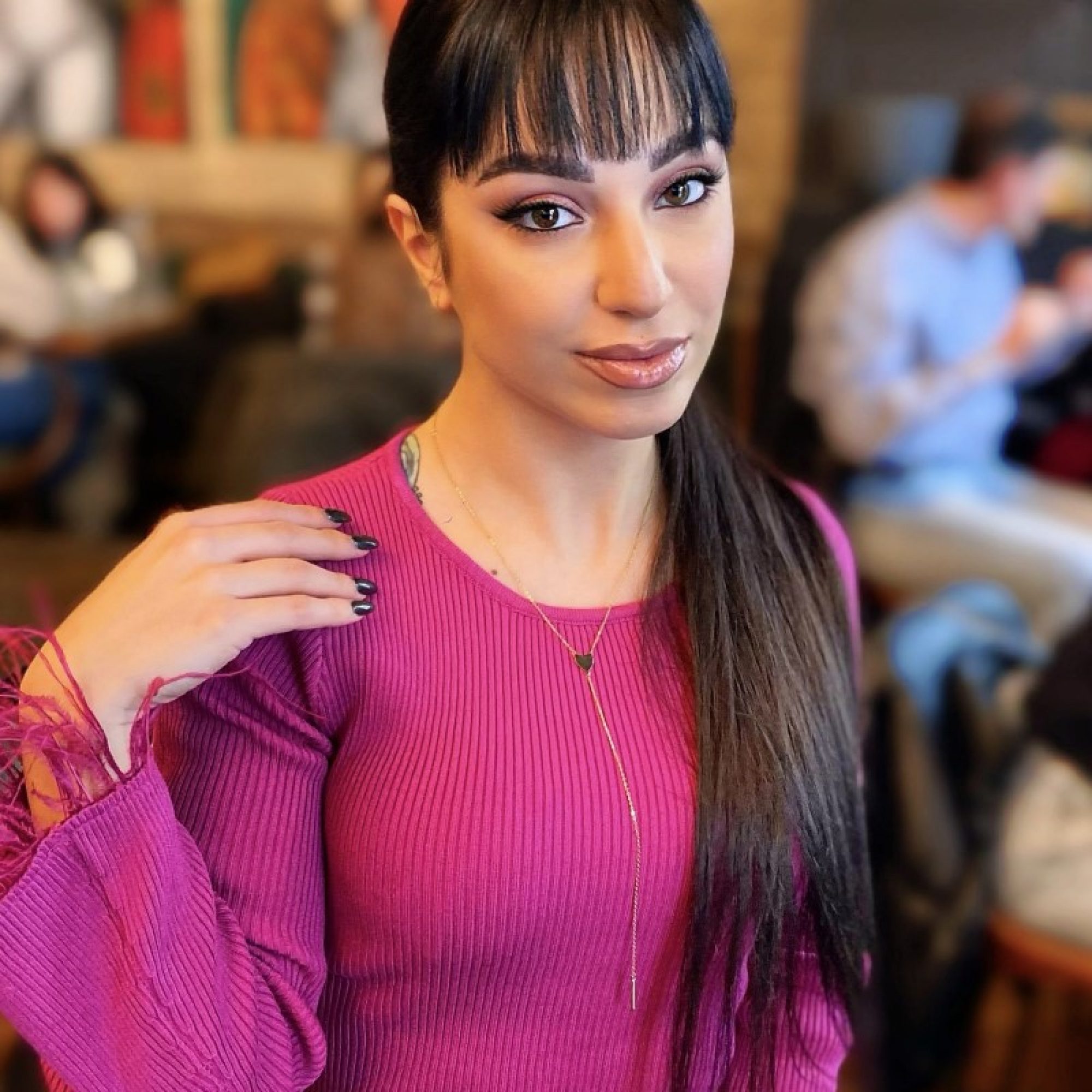 Επίχρυσο κολιέ σε στυλ Υ με καρδιά