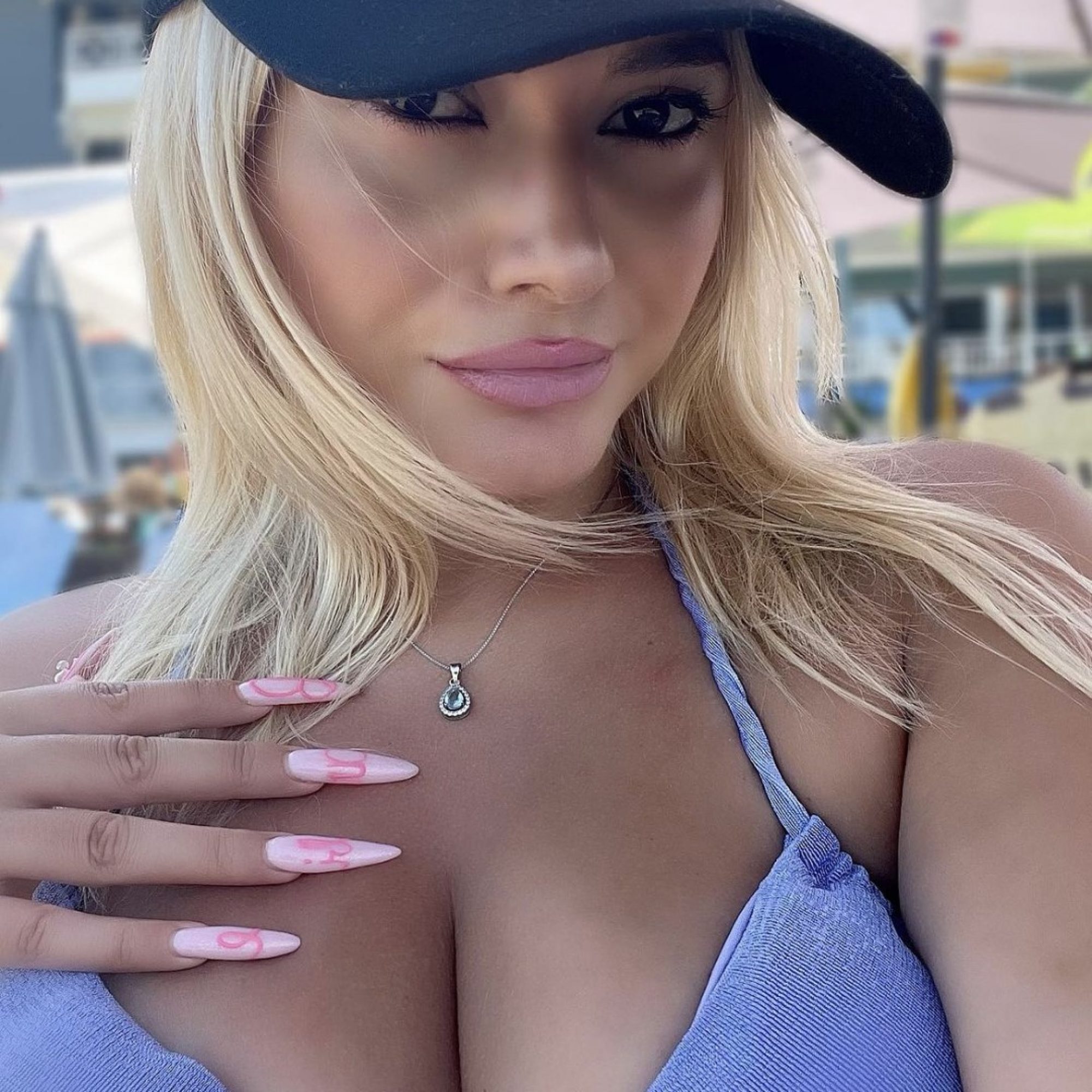 Κολιέ με πέτρες ζιργκόν και άκουα μαρίν