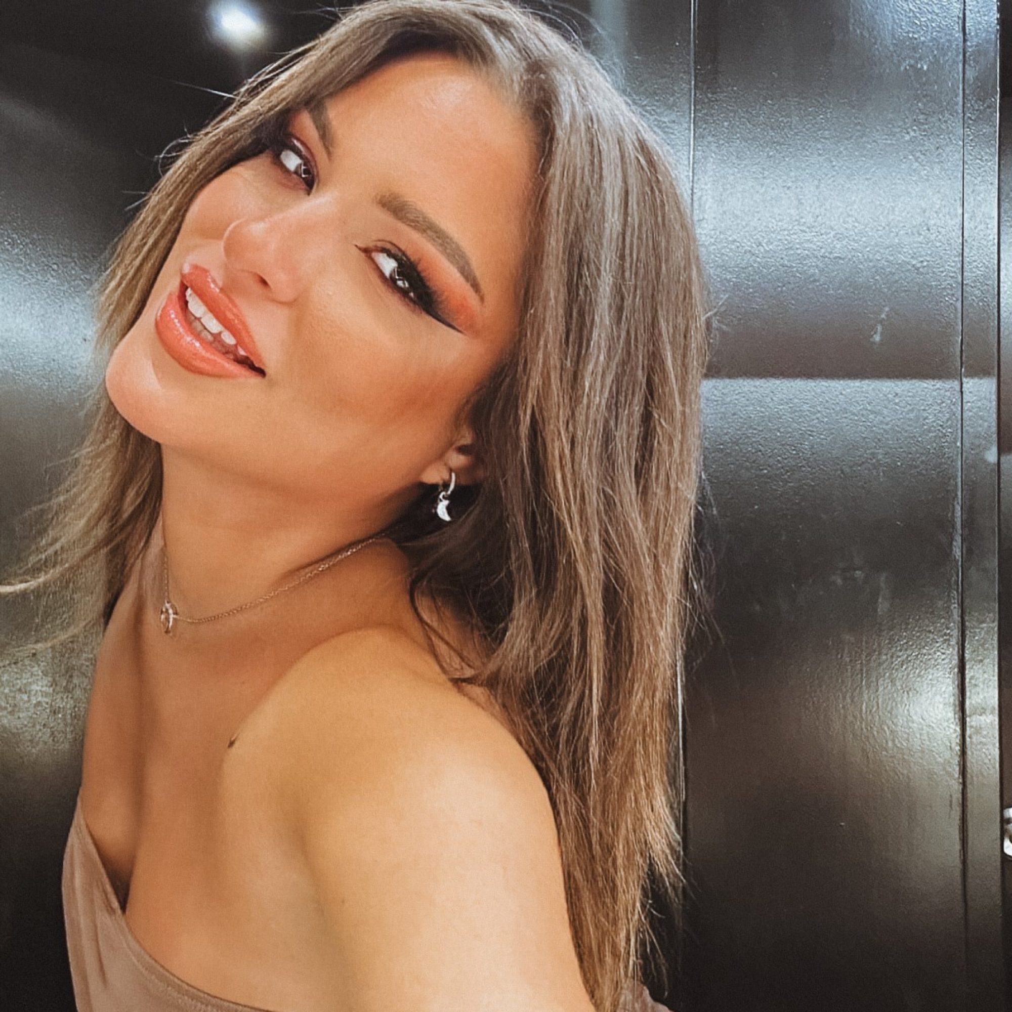 Silver earrings with zircon stones