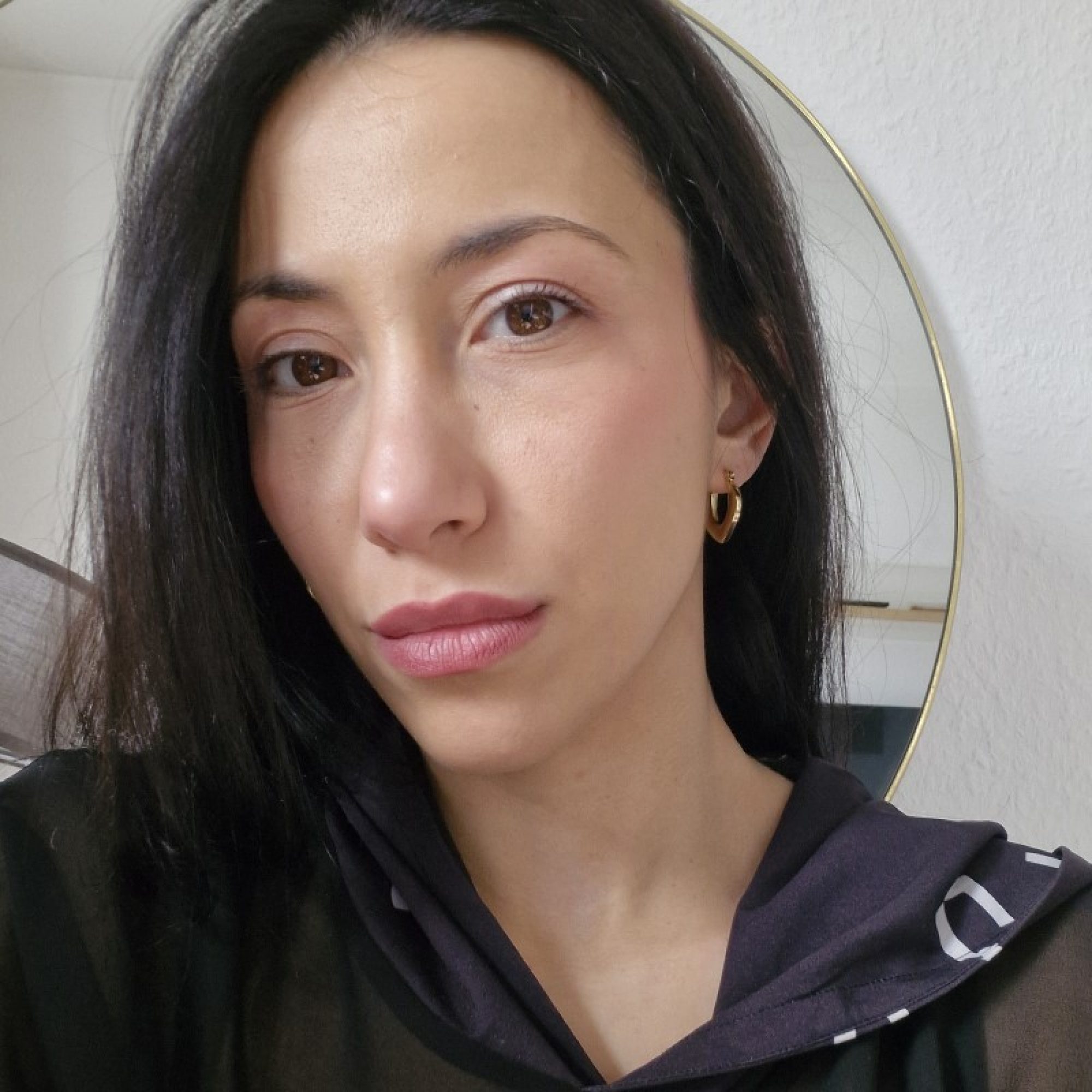 Σκουλαρίκια κρίκοι επίχρυσο ατσάλι