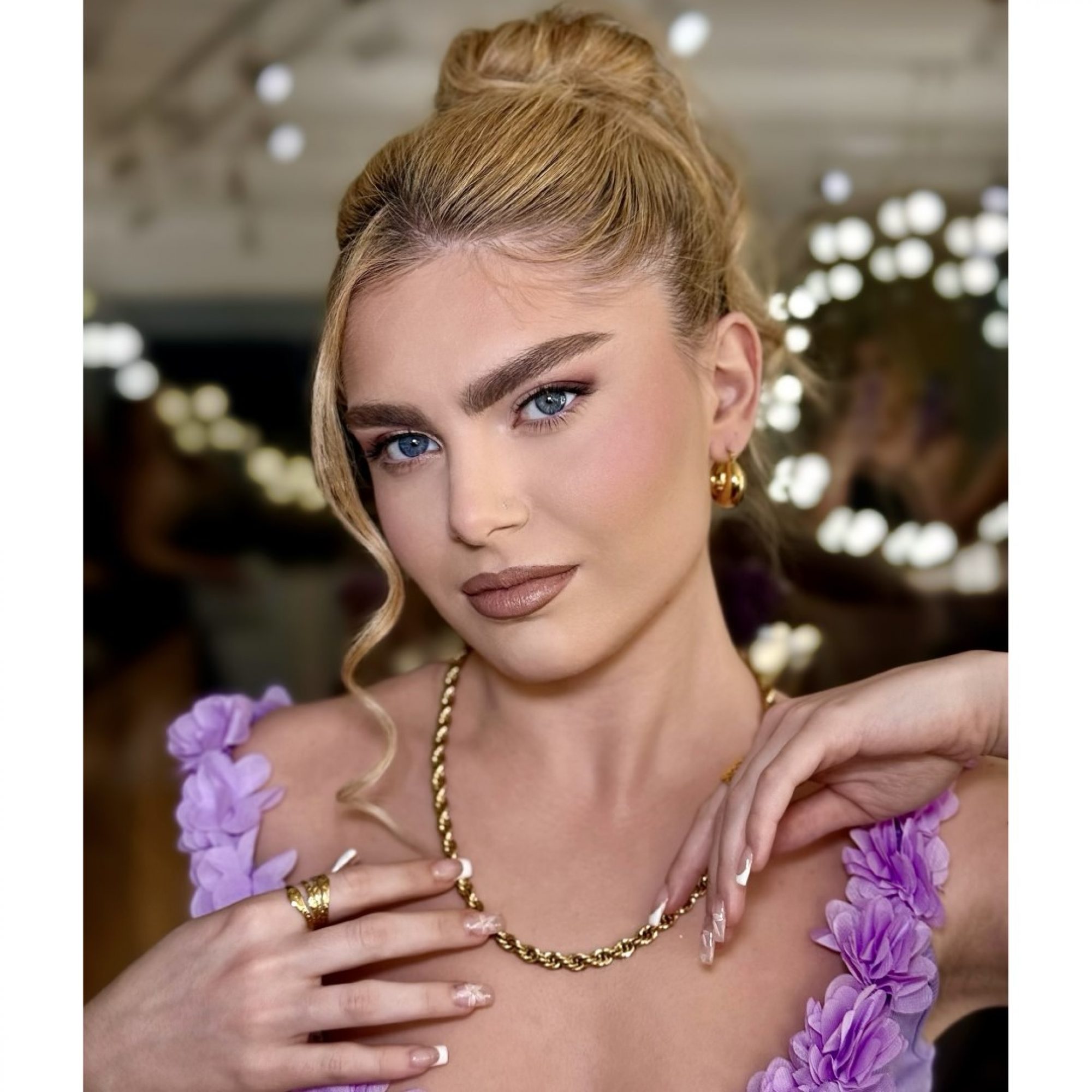 Σκουλαρίκια κρίκοι επίχρυσο ατσάλι