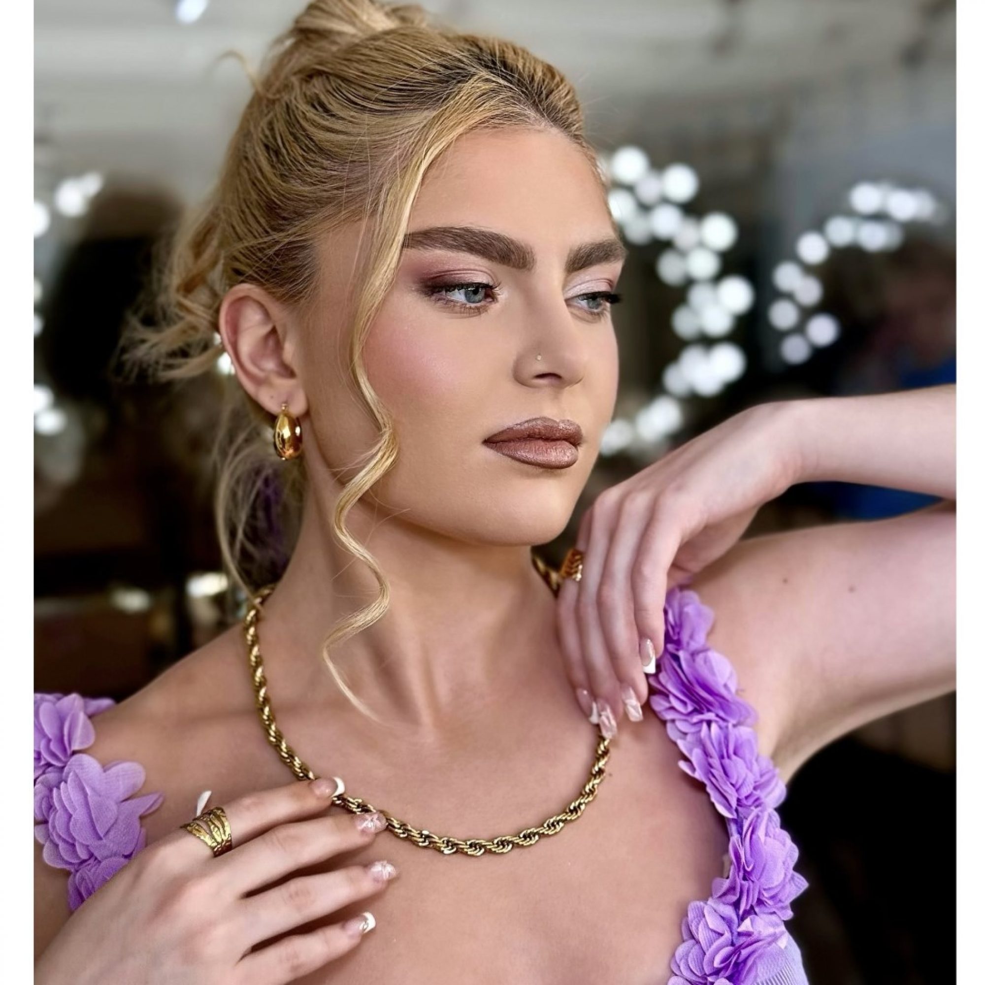 Δαχτυλίδι λουστρέ επίχρυσο ατσάλι