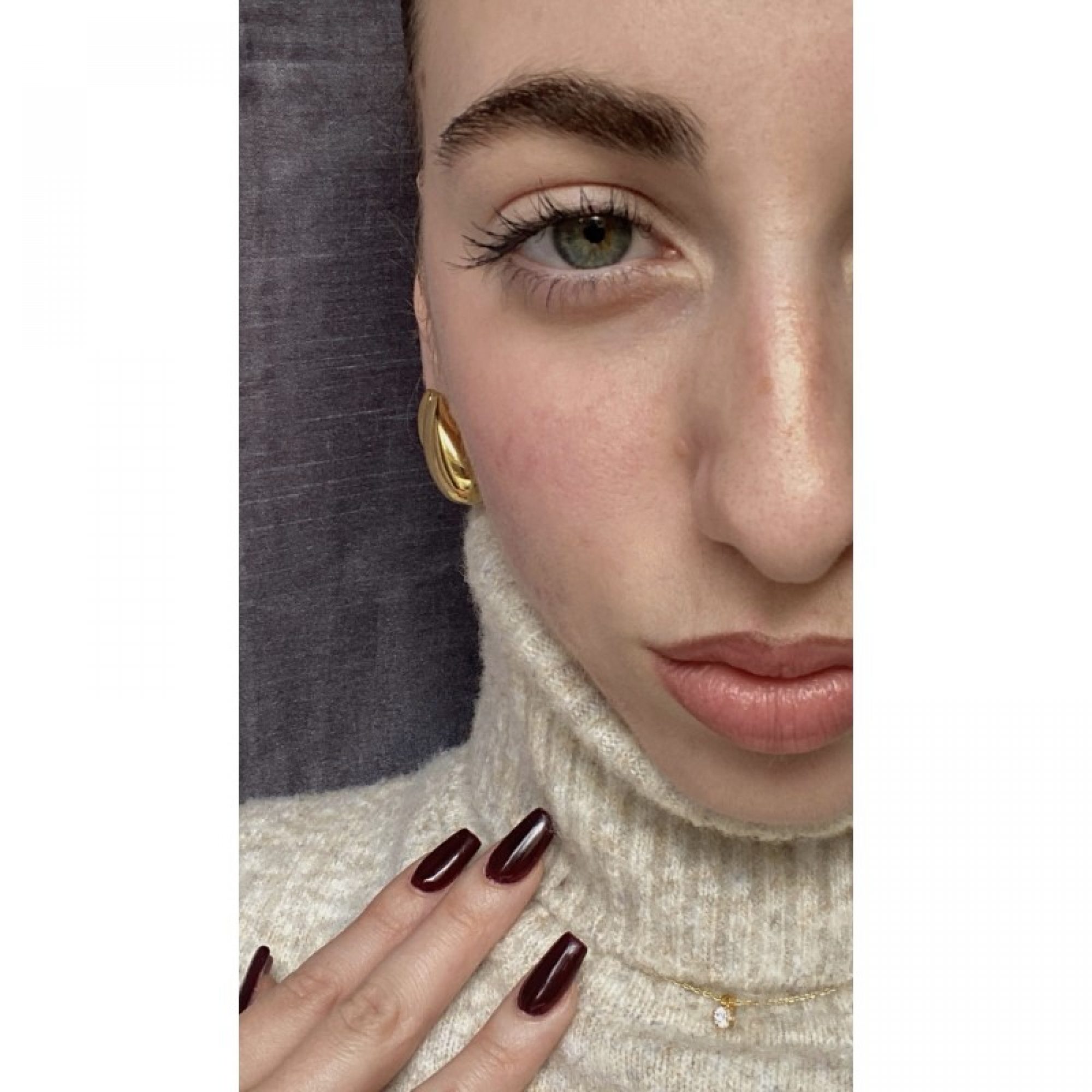 Σκουλαρίκια καρφωτά επίχρυσο ατσάλι