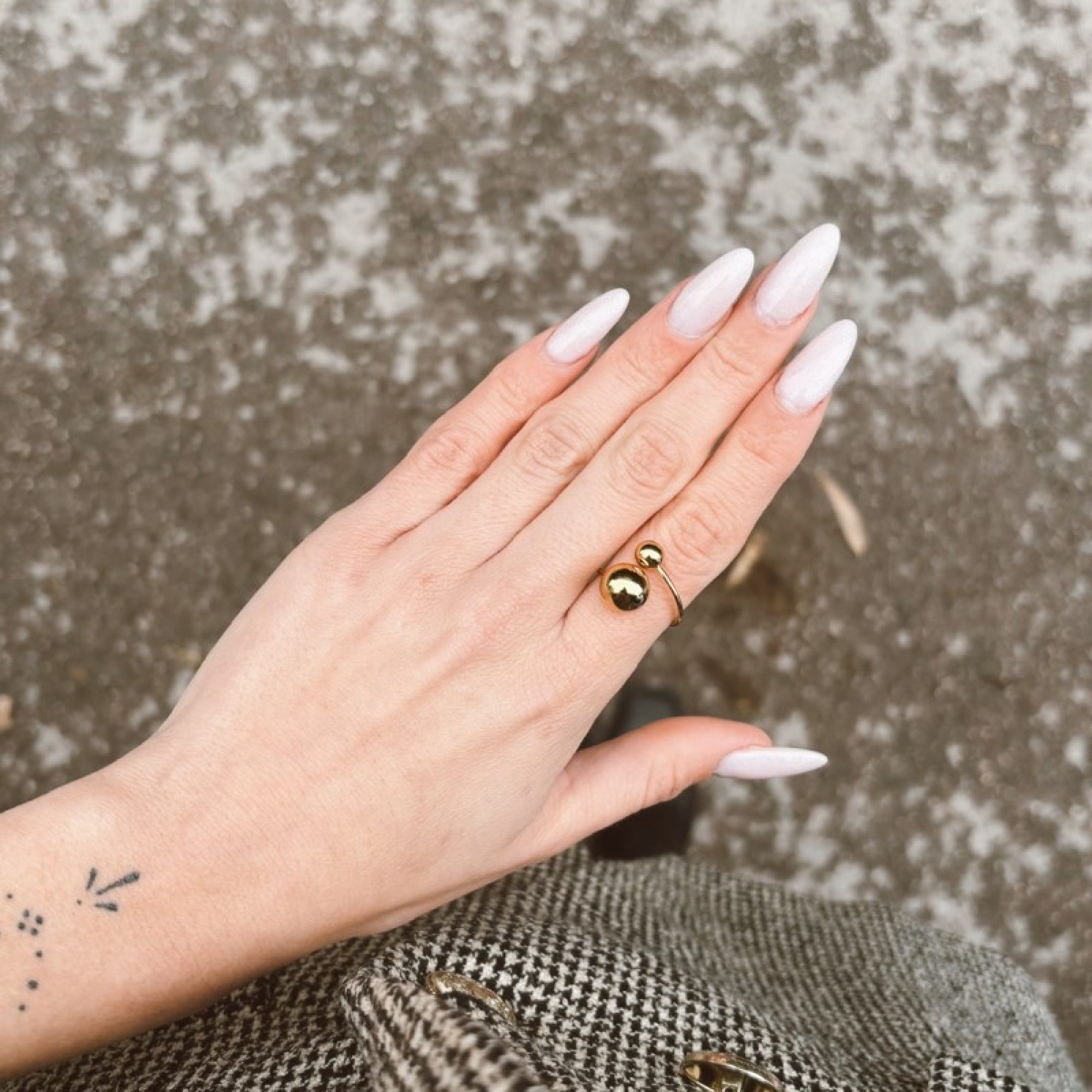 Δαχτυλίδι λουστρέ επίχρυσο ατσάλι