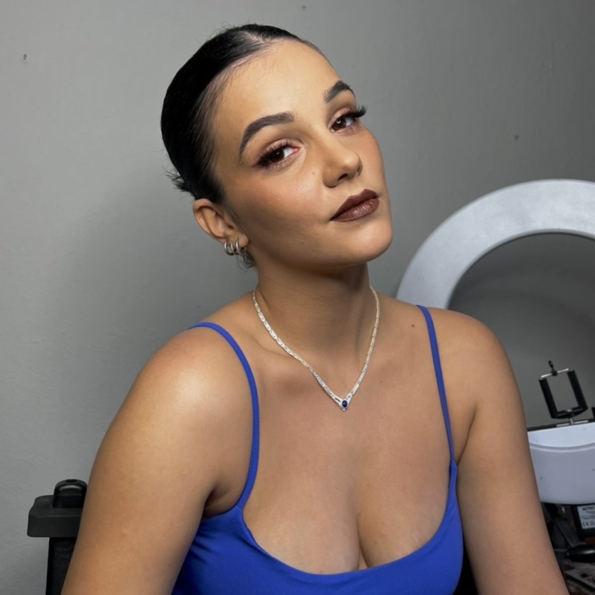 Κολιέ μαίανδρος με πέτρα λάπις λάζουλι