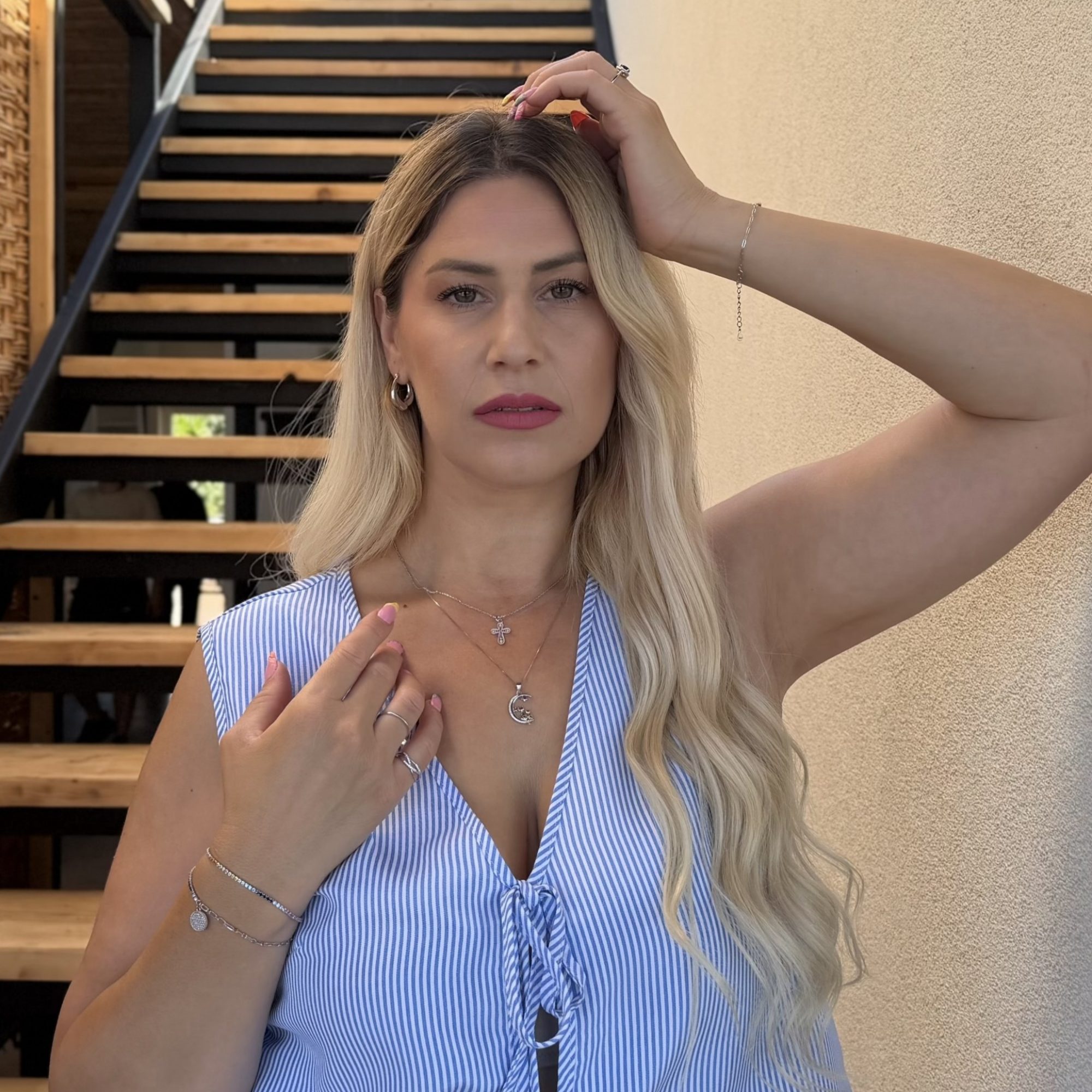 Κολιέ γάτες με πέτρες ζιργκόν