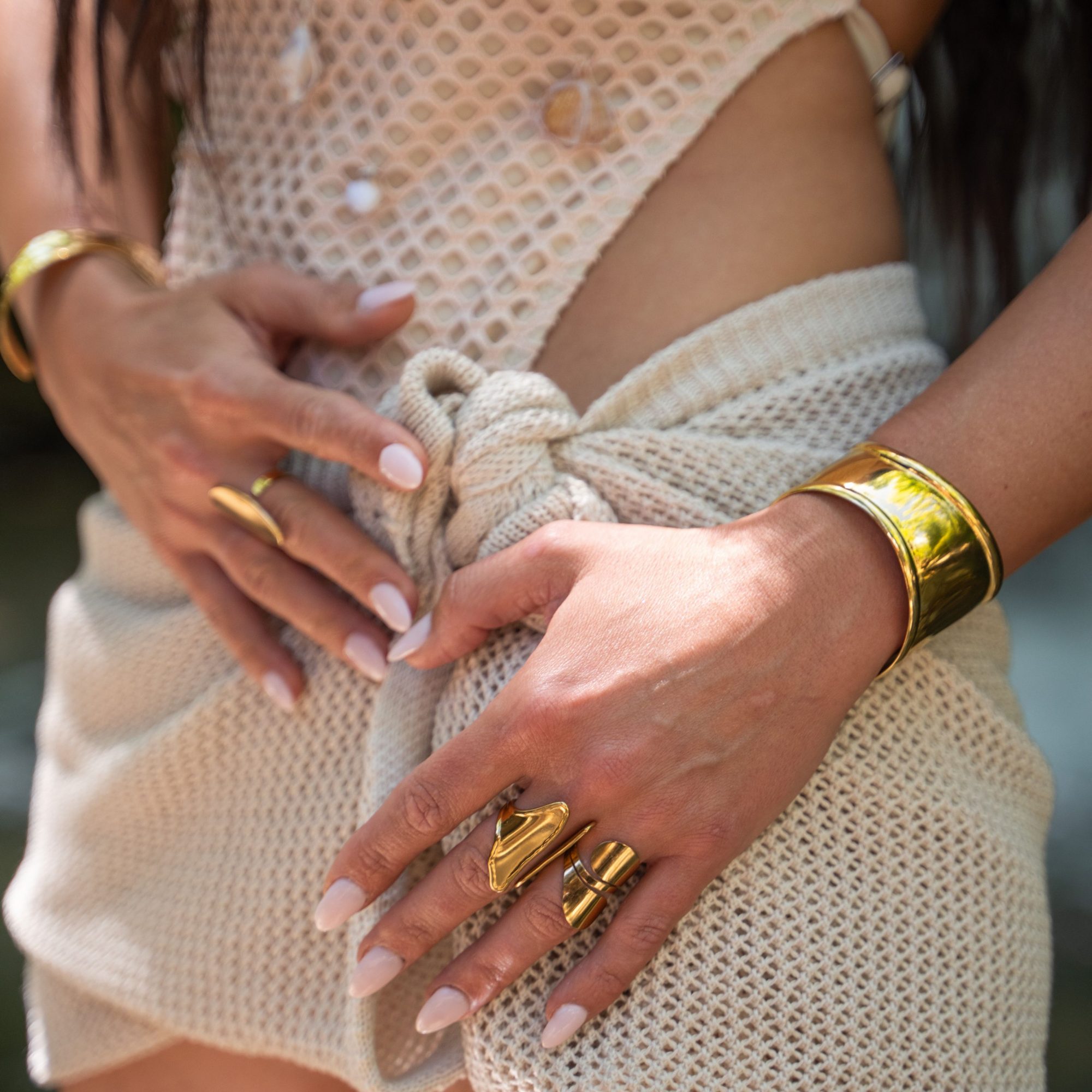 Gold-Plated Stainless Steel Polished Ring