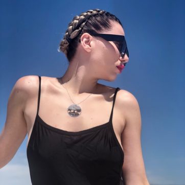 Κολιέ δέντρο της ζωής με δίχρωμο γκλίτερ