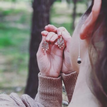 Σκουλαρίκια φιλιγκράν κρεμαστά