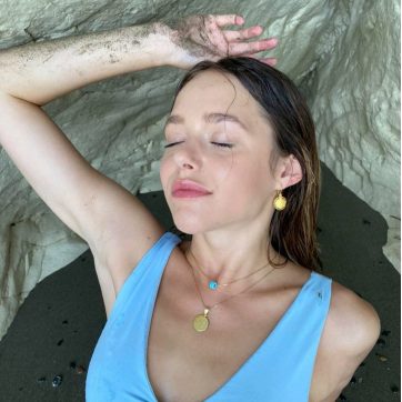 Σκουλαρίκια δίσκος της Φαιστού με μαίανδρο κρεμαστά επίχρυσα