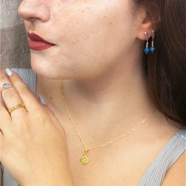 Δαχτυλίδι μαίανδρος επίχρυσο