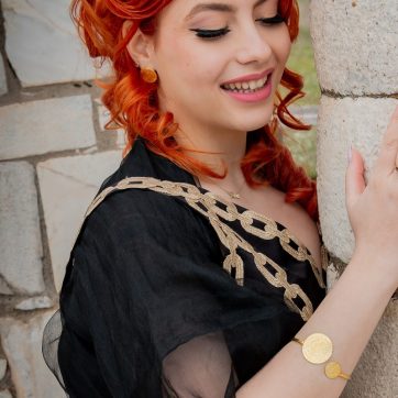 Βραχιόλι κύκλος με δίσκους της Φαιστού επίχρυσο