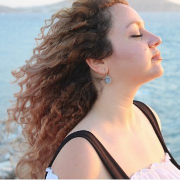 Σκουλαρίκια δίσκος της Φαιστού με μαίανδρο κρεμαστά 