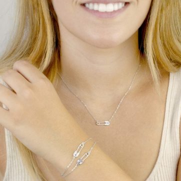 Κολιέ παραμάνα με πέτρες ζιργκόν