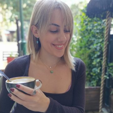 Κολιέ επίχρυσο με πράσινη χάντρα μάτι