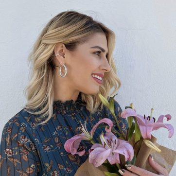 Σκουλαρίκια κρίκοι με πέτρες ζιργκόν