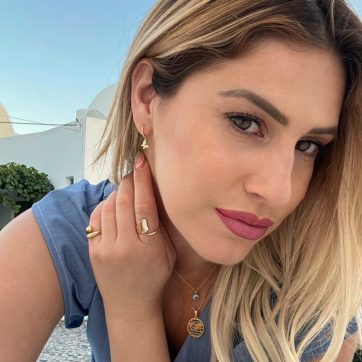 Κολιέ υδρόγειος επίχρυσο