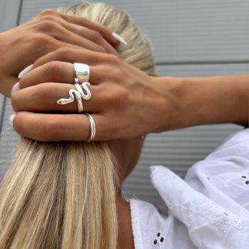 Δαχτυλίδι φίδι λουστρέ 