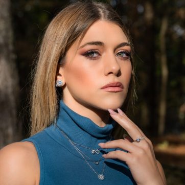 Κολιέ μάτι με φίλντισι