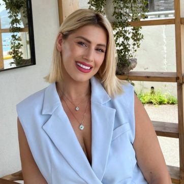 Κολιέ διπλό μάτια με φίλντισι και πέτρες ζιργκόν