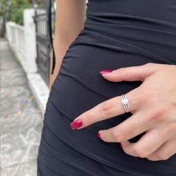 Δαχτυλίδι με πέτρες ζιργκόν