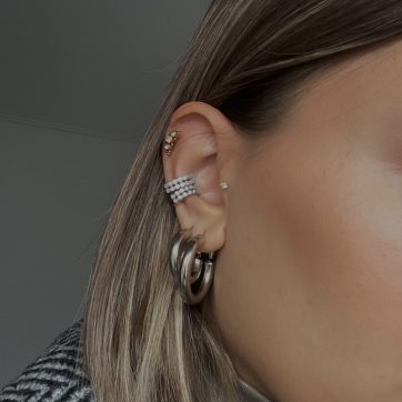 Σκουλαρίκια Ear Cuffs με πέτρες ζιργκόν